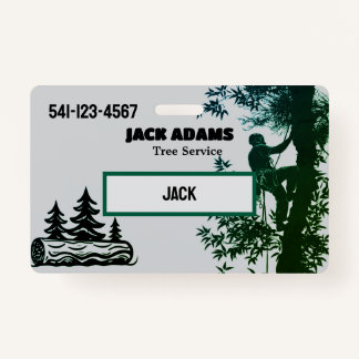 Lumberjack Tree Service Business Card Badge