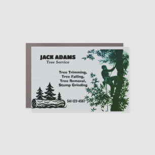 Lumberjack Tree Service Business Card Car Magnet