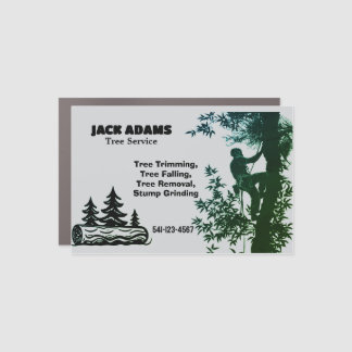 Lumberjack Tree Service Business Card Car Magnet