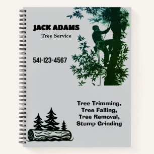 Lumberjack Tree Service Business Card Notebook