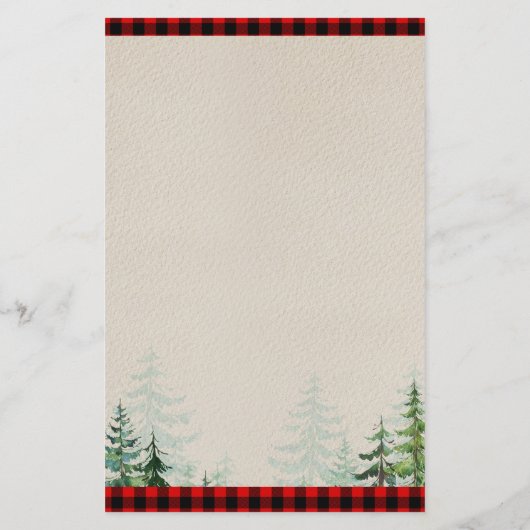 Lumberjack Watercolor Bingo Game (Back)