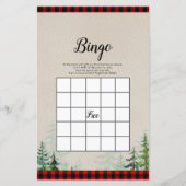Lumberjack Watercolor Bingo Game (Front)