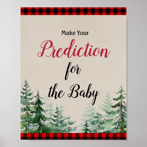 Lumberjack Watercolor predictions for baby Poster