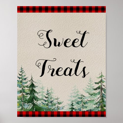 Lumberjack watercolor Sweet Treats sign