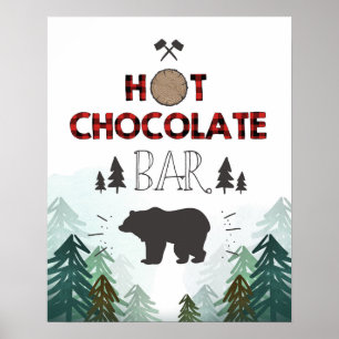 Lumberjack Wild One Forest Hot Chocolate Sign