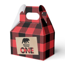 Lumberjack Wilderness Boys First Birthday Favor Boxes