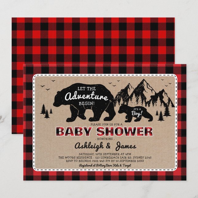 Cookies Lumberjack Baby Shower Lumberjack Woodland Bear