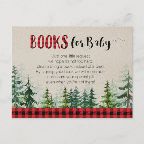 Lumberjack Woodland Forest Books for Baby Postcard
