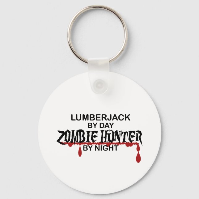 Lumberjack Zombie Hunter Keychain (Front)