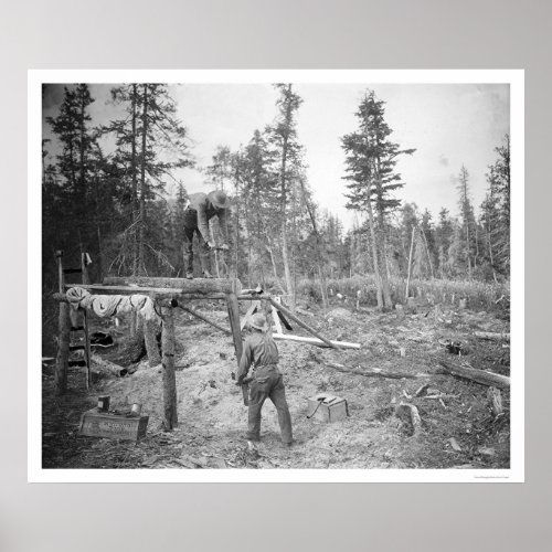 Lumberjacks in Alaska 1916 Poster