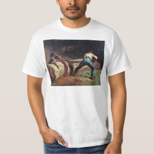 Lumberjacks Sawing Wood By Millet  (Best Quality) T-Shirt