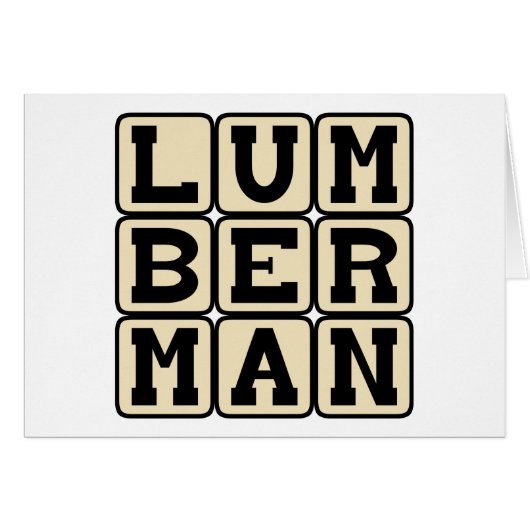Lumberman, Timber Cutter Cards (Front Horizontal)