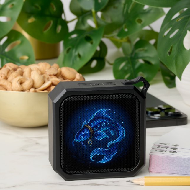 Lumenfin Neon Blue Fantasy Fish Bluetooth Speaker (Insitu(Table))