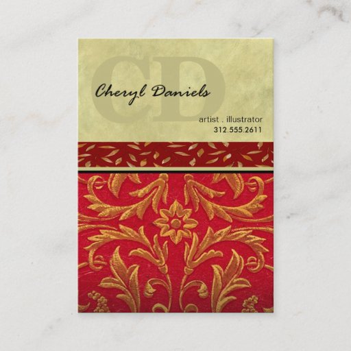Customizable Lumiére Professional Custom Baroque Business Card Template