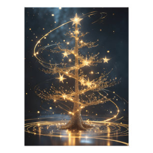 Lumina Arbor – Ethereal Golden Tree Poster