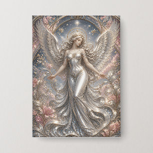 Lumina Ascendant – Heavenly Angel Portrait Button