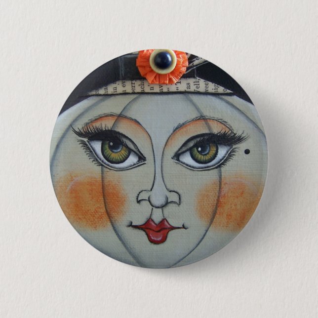 Lumina Pumpkin Halloween Pinback Button (Front)