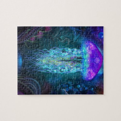 Luminescent Jellyfish Jigsaw Puzzle