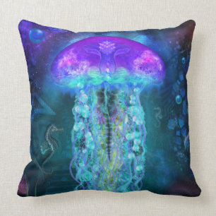 Luminescent Jellyfish Pillow