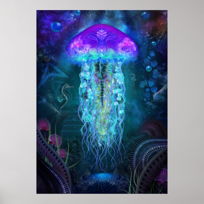 Luminescent Jellyfish Poster | Zazzle.com