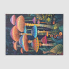 Luminescent Mushrooms Colorful Jungle Decoupage
