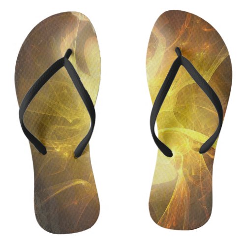 Luminescent Resilience Gold Flip Flops