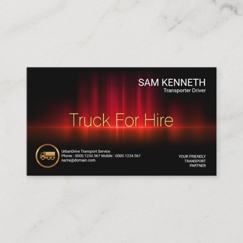 Luminescent Sound Waves Energetic Transportation Business Card