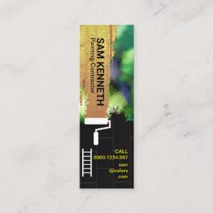 Luminescent Wall Grunge Gold Paint Mini Business Card