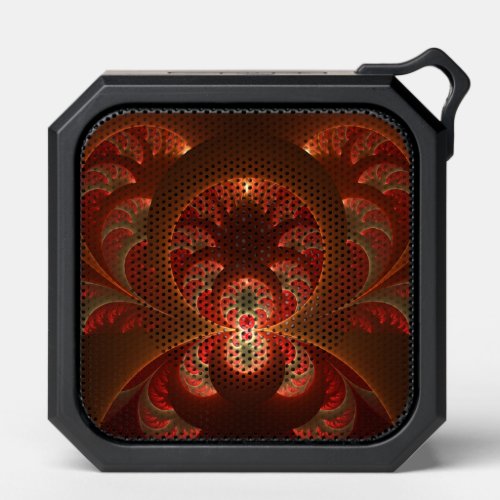 Luminous abstract modern orange red Fractal Bluetooth Speaker