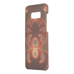 Luminous abstract modern orange red Fractal Uncommon Samsung Galaxy S8+ Case