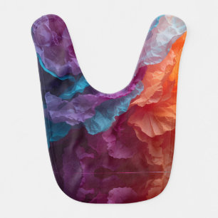 Luminous Abstract Tissue Paper Layers Baby Bib
