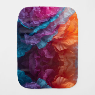 Luminous Abstract Tissue Paper Layers Baby Burp Cloth