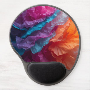 Luminous Abstract Tissue Paper Layers Gel Mouse Pad