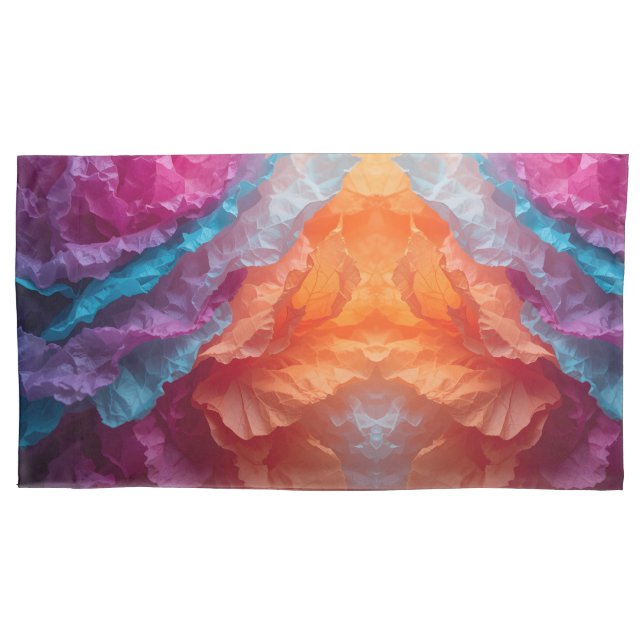 Luminous Abstract Tissue Paper Layers Pillow Case (Front)