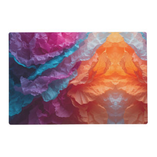 Luminous Abstract Tissue Paper Layers Placemat