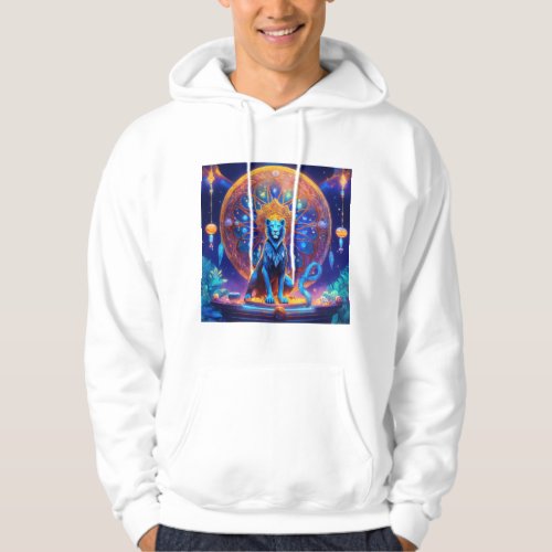 Luminous Bananas  Blue Lion A Radiant Delight Hoodie