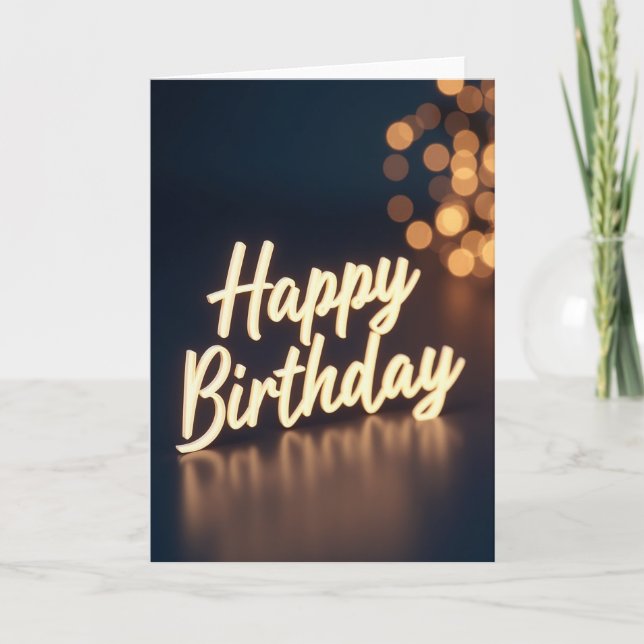 Luminous Birthday Glow Card (Front)