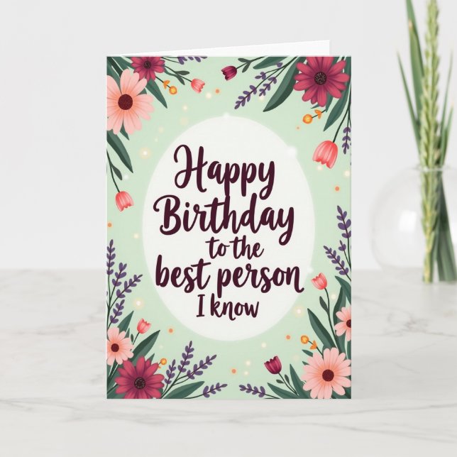 Luminous Birthday Message Card (Front)
