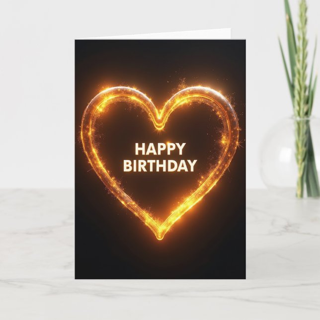 Luminous Birthday Wishes Card (Front)