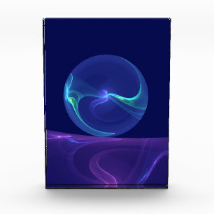 Luminous Blue Purple Dream Abstract Fractal Art Acrylic Award