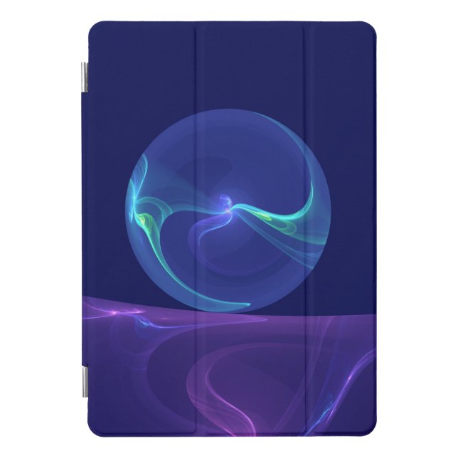 Luminous Blue Purple Dream Abstract Fractal Art iPad Pro Cover (Front)