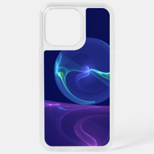 Luminous Blue Purple Dream Abstract Fractal Art iPhone 15 Pro Max Case