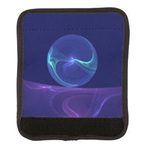 Luminous Blue Purple Dream Abstract Fractal Art Luggage Handle Wrap
