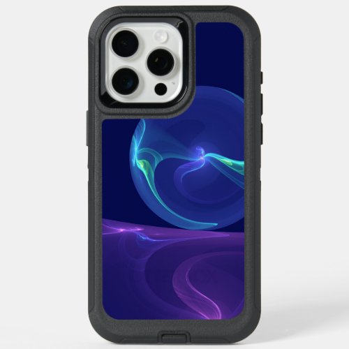 Luminous Blue Purple Dream Abstract Fractal Art iPhone 15 Pro Max Case