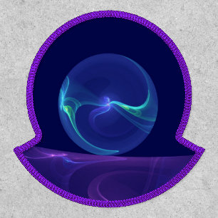 Luminous Blue Purple Dream Abstract Fractal Art Patch