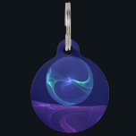 Luminous Blue Purple Dream Abstract Fractal Art Pet ID Tag<br><div class="desc">Modern, abstract and shining blue purple fractal art fantasy.
Design for your pet tag and more.</div>