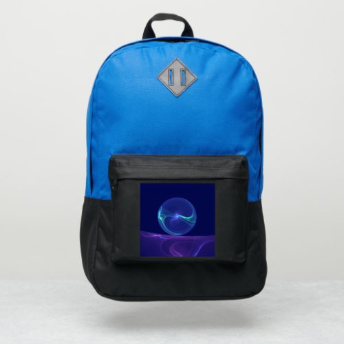 Luminous Blue Purple Dream Abstract Fractal Art Port Authority Backpack