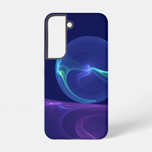 Luminous Blue Purple Dream Abstract Fractal Art Samsung Galaxy S22 Case