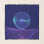 Luminous Blue Purple Dream Abstract Fractal Art Scarf<br><div class="desc">Modern abstract and shiny blue purple fractal art fantasy.
Unusual design for your scarf and more.</div>