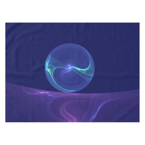 Luminous Blue Purple Dream Abstract Fractal Art Tablecloth